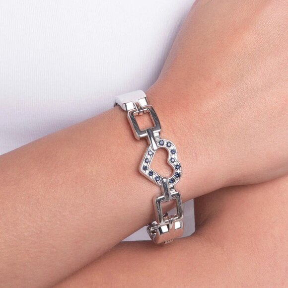 Paparazzi Jewelry Accessories - Flashy Fondness - Blue Bracelet - NEW!! - Picture 4 of 6